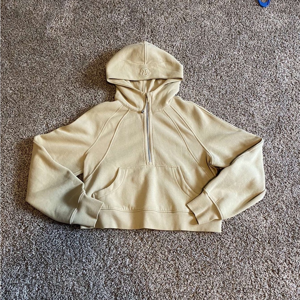 Lululemon Oversized Scuba Half zip, color is trench, nwot